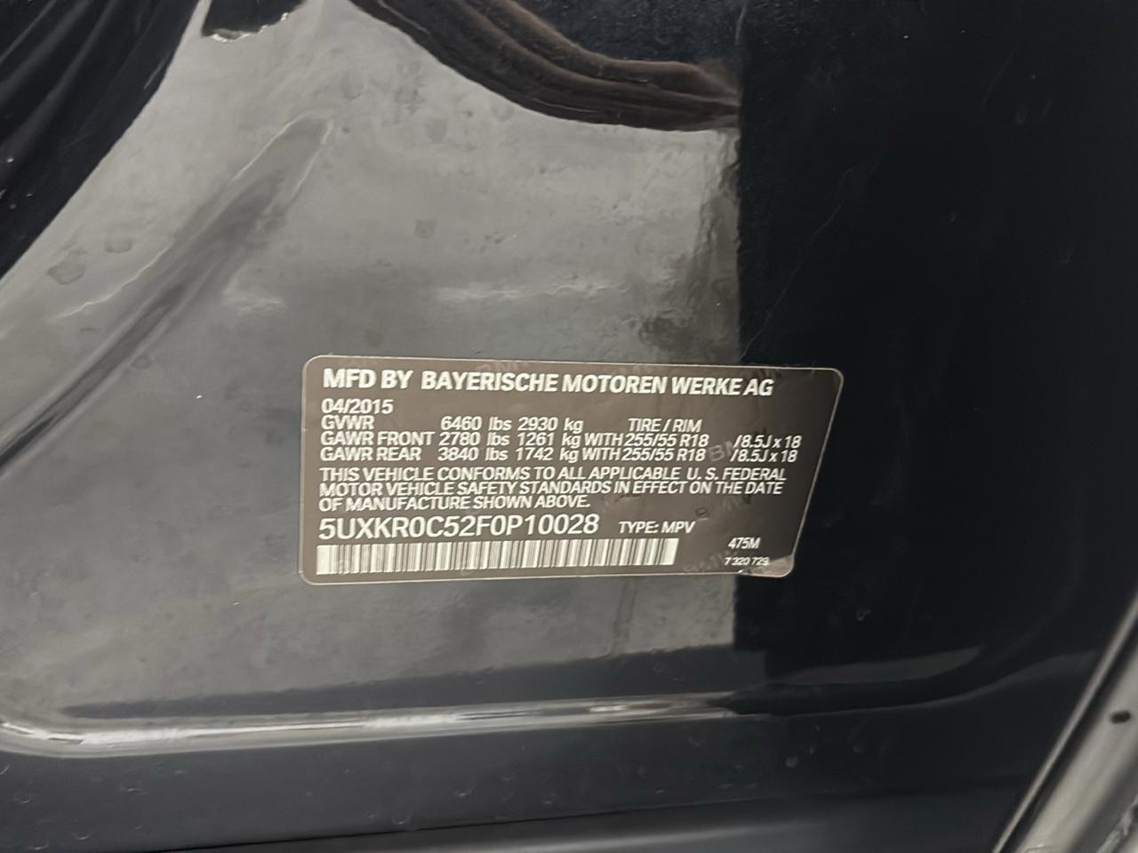 BMW X5 AWD 4dr xDrive35i 2015