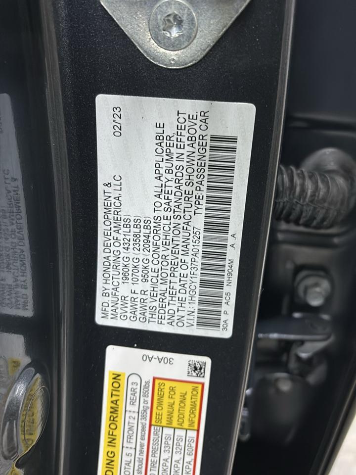 Honda Accord Sedan EX CVT 2023