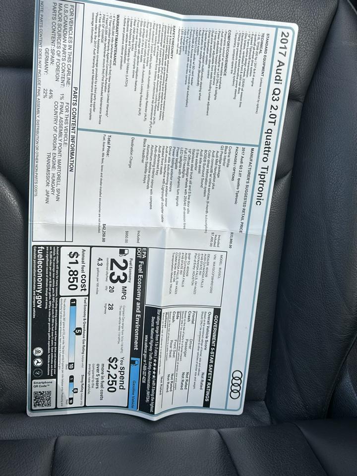 Audi Q3 2.0 TFSI Prestige quattro AWD 2017