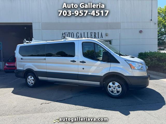 Gray 2018 Ford Transit Passenger 350 XL Low Roof LWB RWD with Sliding Passenger-Side Door Van Rear-Wheel Drive Automatic