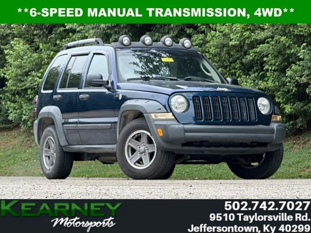 Blue 2005 Jeep Liberty Renegade 4WD SUV / Crossover Four-Wheel Drive 6-Speed Manual