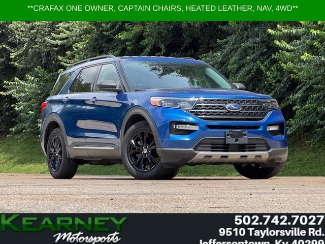 Blue 2022 Ford Explorer SUV / Crossover All-Wheel Drive Automatic