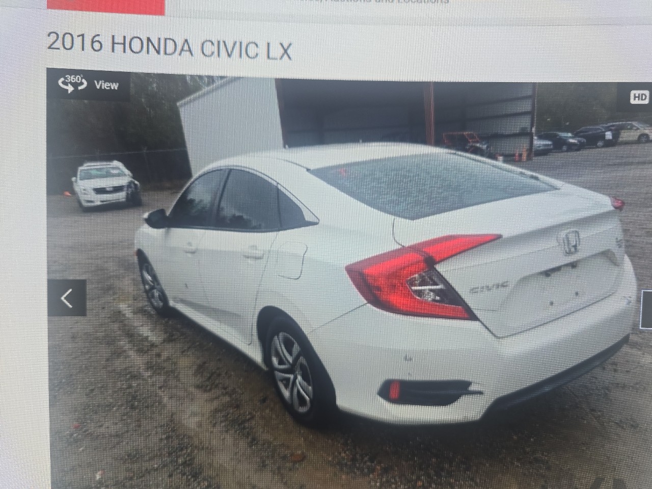 Honda Civic LX Sedan CVT 2016