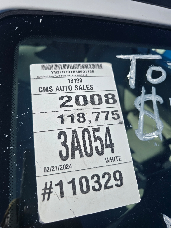 Saab 9-3 2.0T Convertible 2008