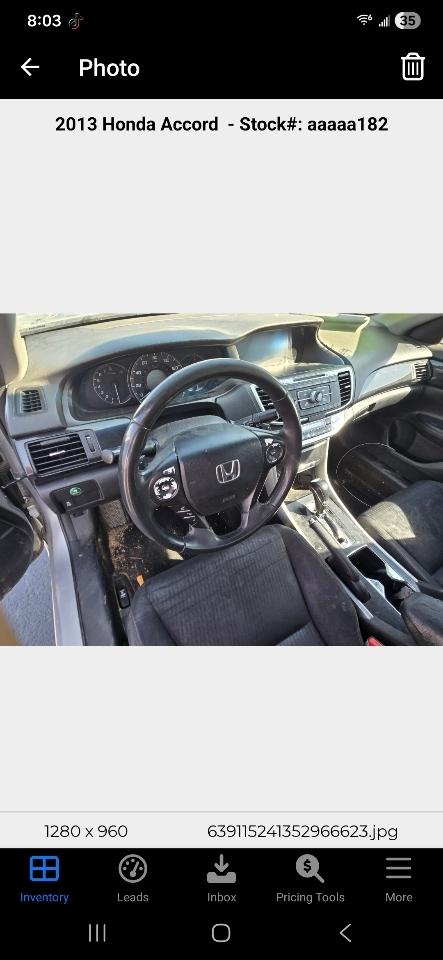 Honda Accord Sport Sedan CVT 2013