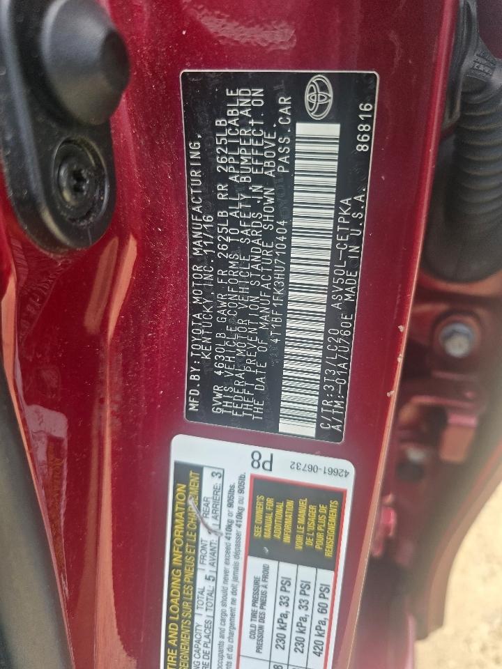 Toyota Camry SE 2017