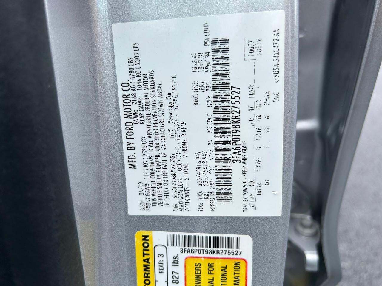 Ford Fusion SE AWD 2019