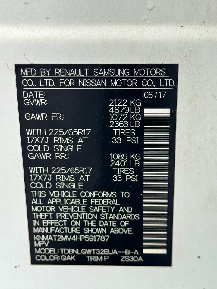 Nissan Rogue 2017.5 AWD SV 2017