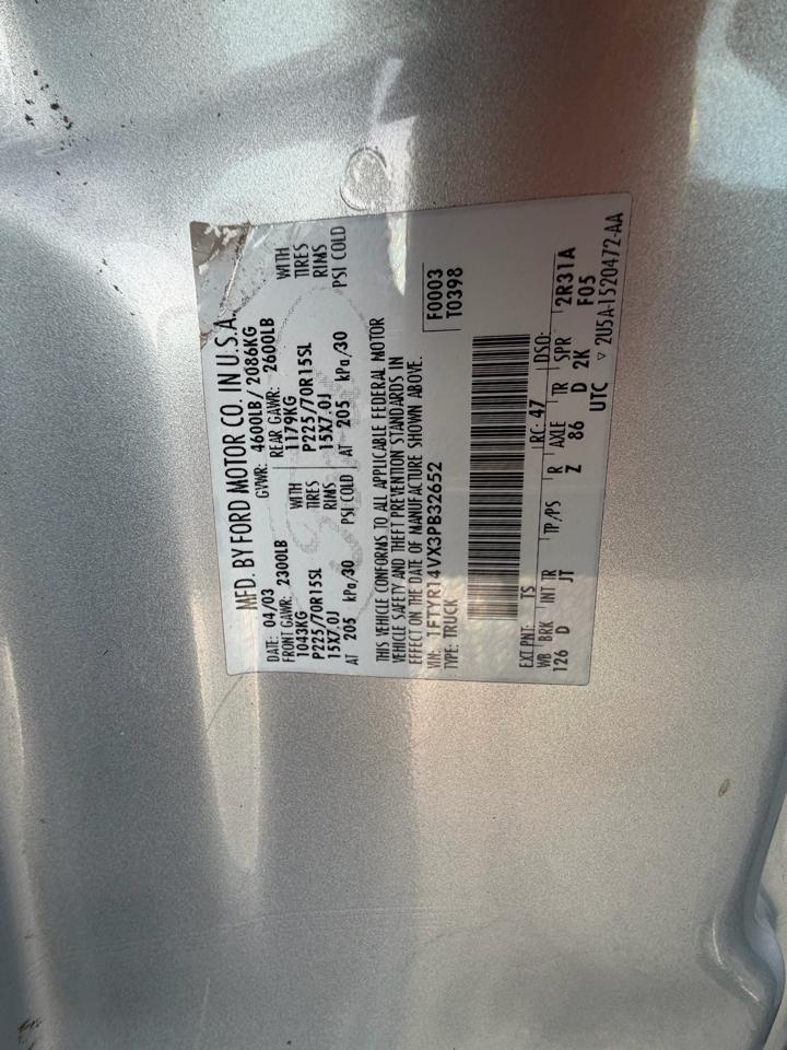 Ford Ranger 2dr Supercab 3.0L XLT Appearance 2003