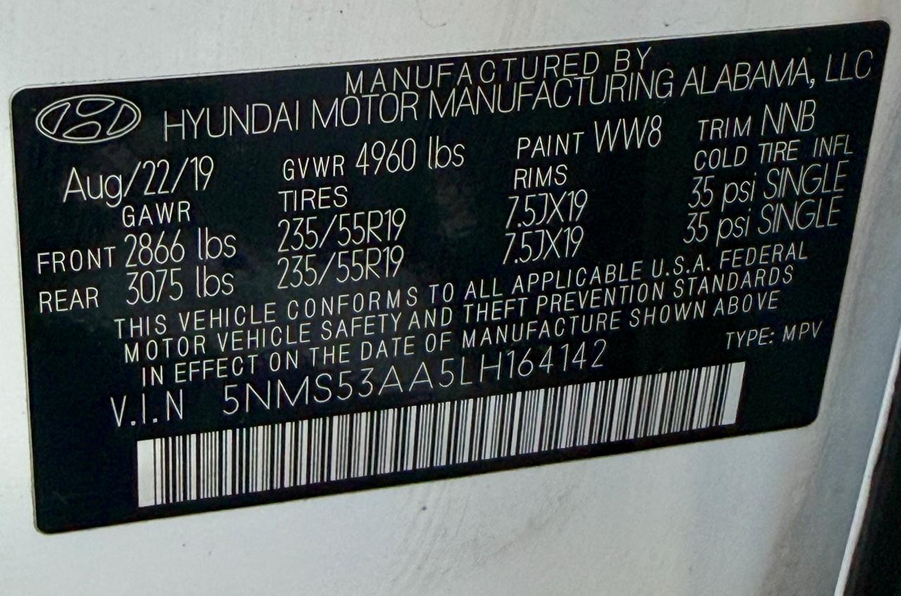 Hyundai Santa Fe Limited 2.0T Auto FWD 2020