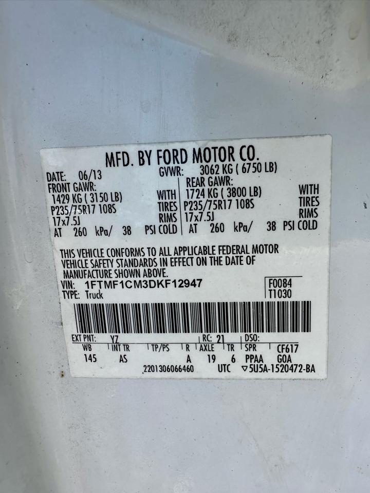 Ford F-150 2WD Reg Cab 126" XLT 2013