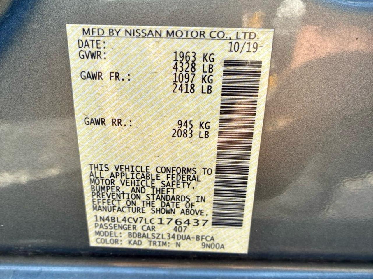 Nissan Altima 2.5 SR Sedan 2020