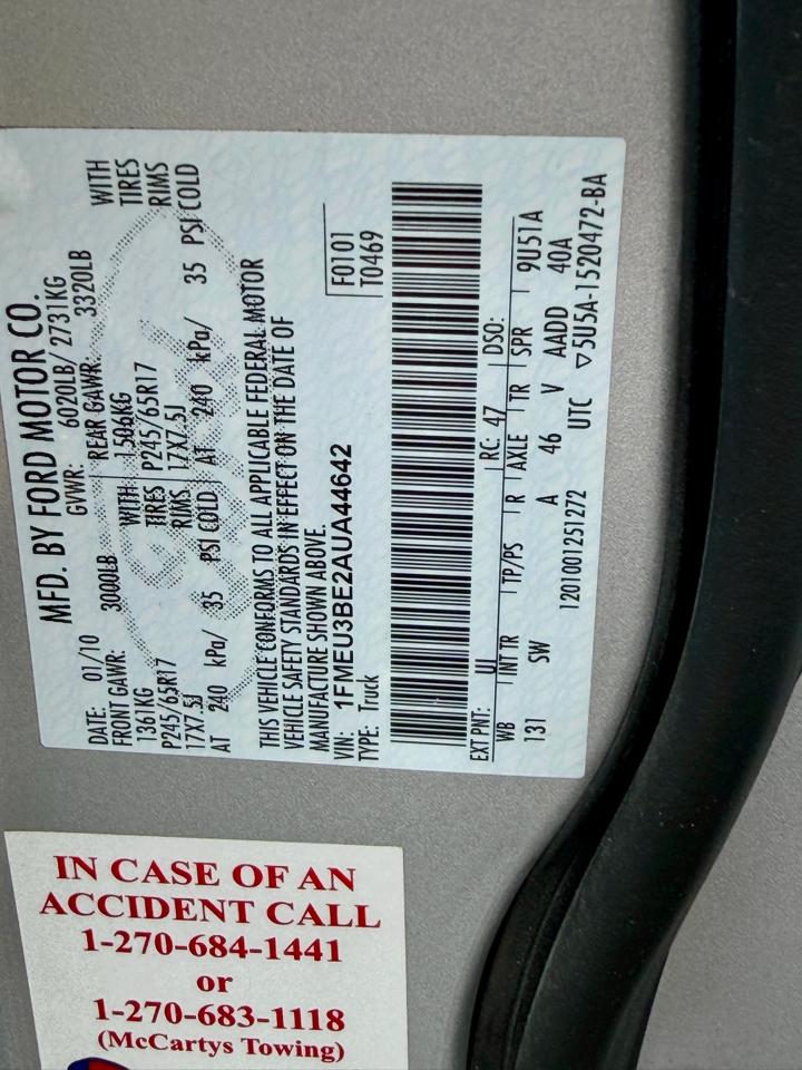 Ford Explorer Sport Trac RWD 4dr XLT 2010