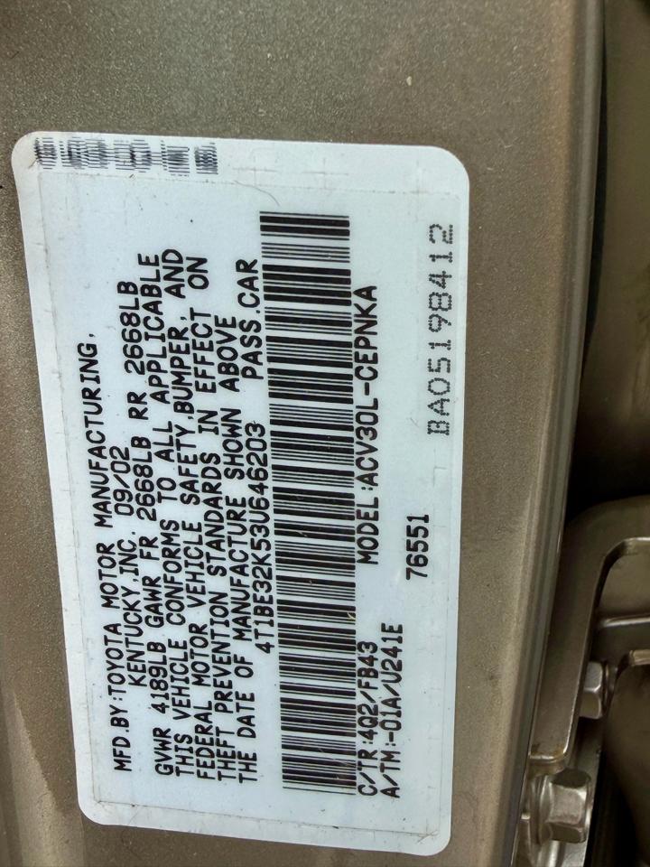 Toyota Camry 4dr Sdn LE Auto 2003