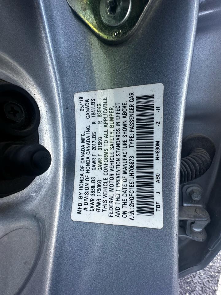Honda Civic Si Sedan Manual 2018