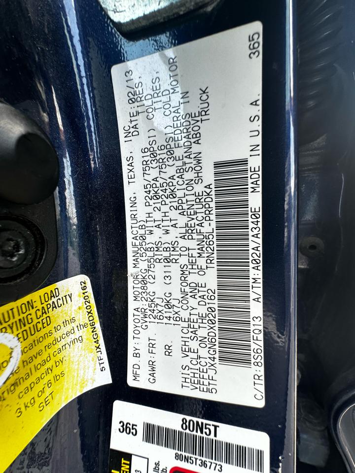 Toyota Tacoma 2WD Double Cab I4 AT PreRunner (Natl) 2013