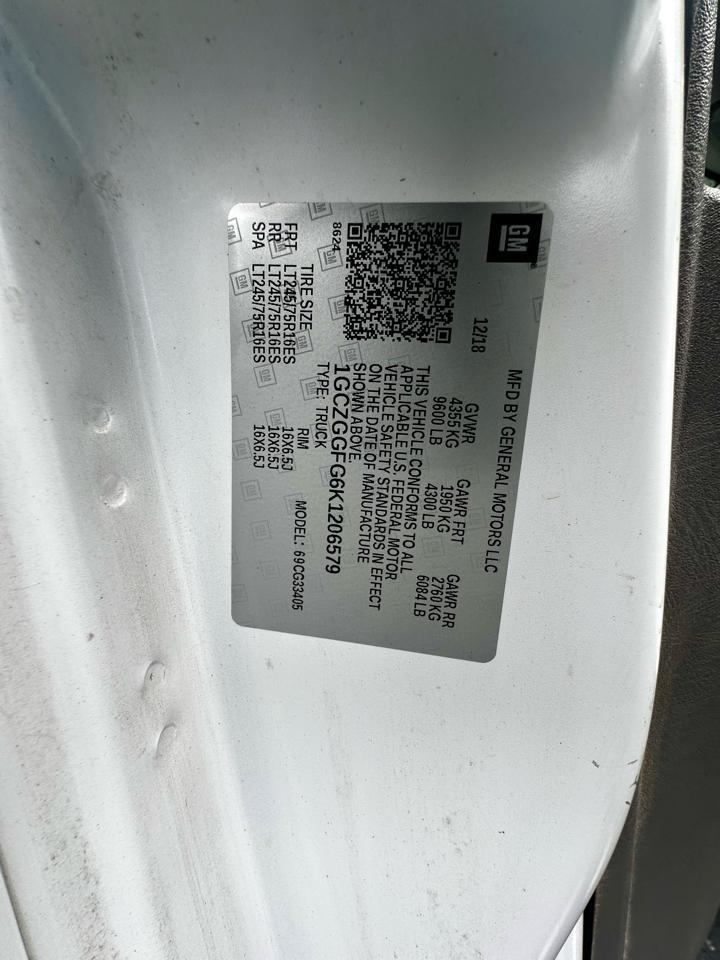 Chevrolet Express Cargo Van RWD 3500 135" 2019