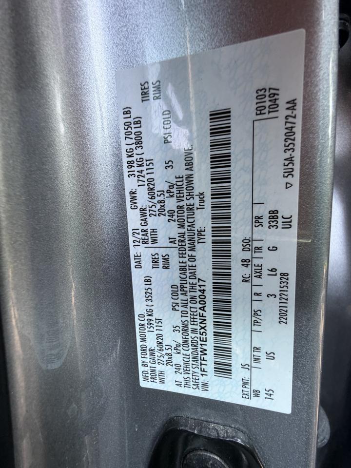 Ford F-150 4WD SuperCrew 150" XLT 2022