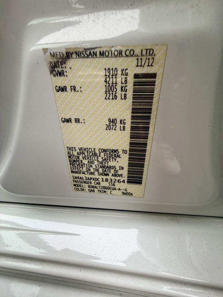 Nissan Altima 4dr Sdn I4 2.5 SV 2013