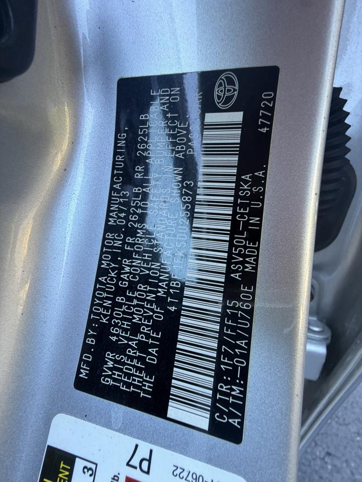 Toyota Camry 4dr Sdn SE Auto (Natl) 2013