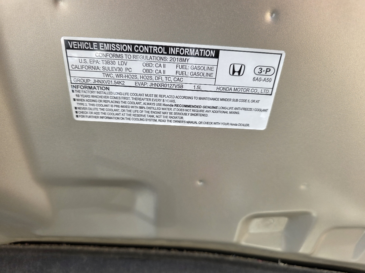 Honda Accord Sedan EX-L 1.5T CVT 2018