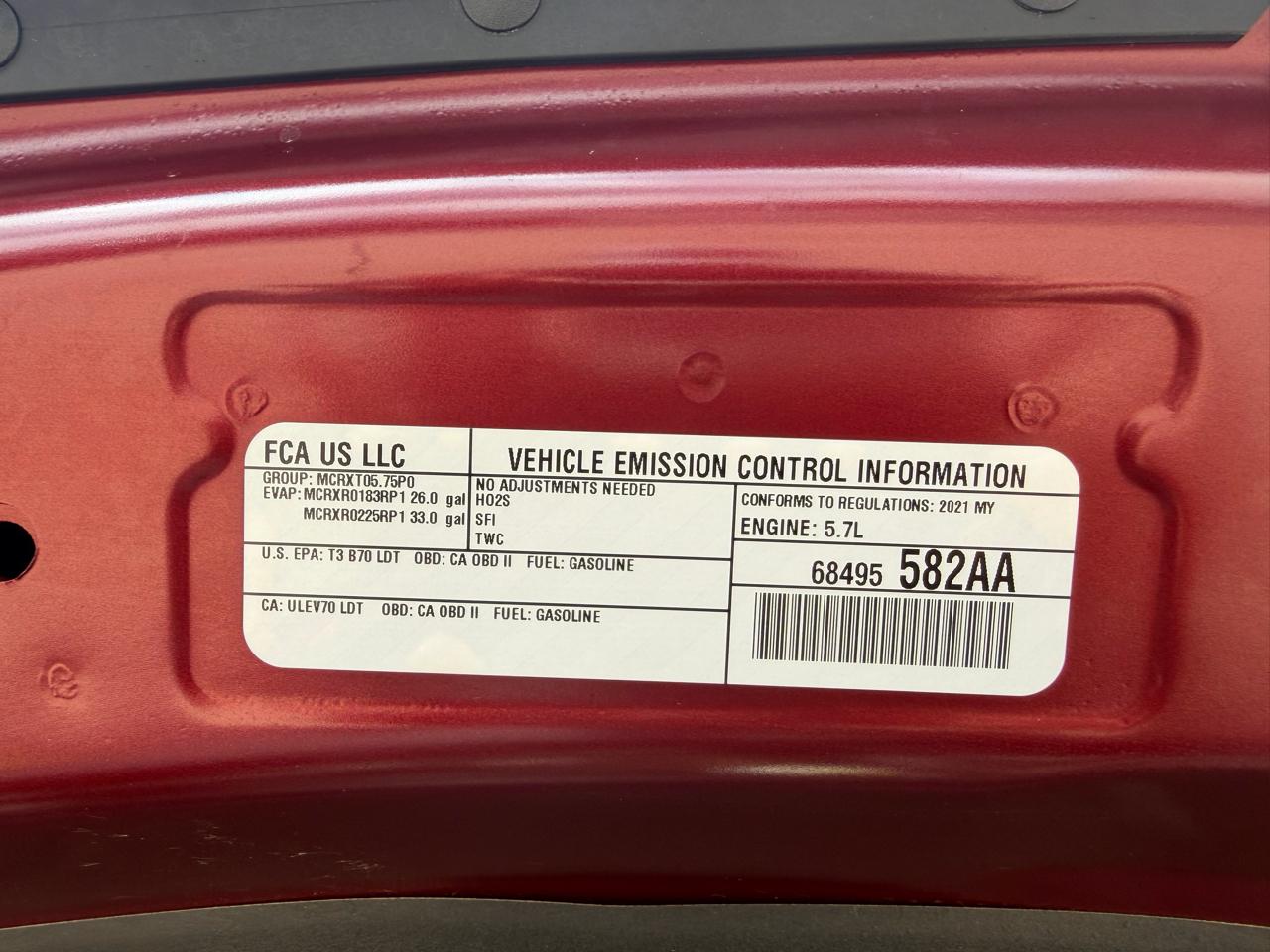 RAM 1500 Big Horn 4x4 Crew Cab 5'7" Box 2021