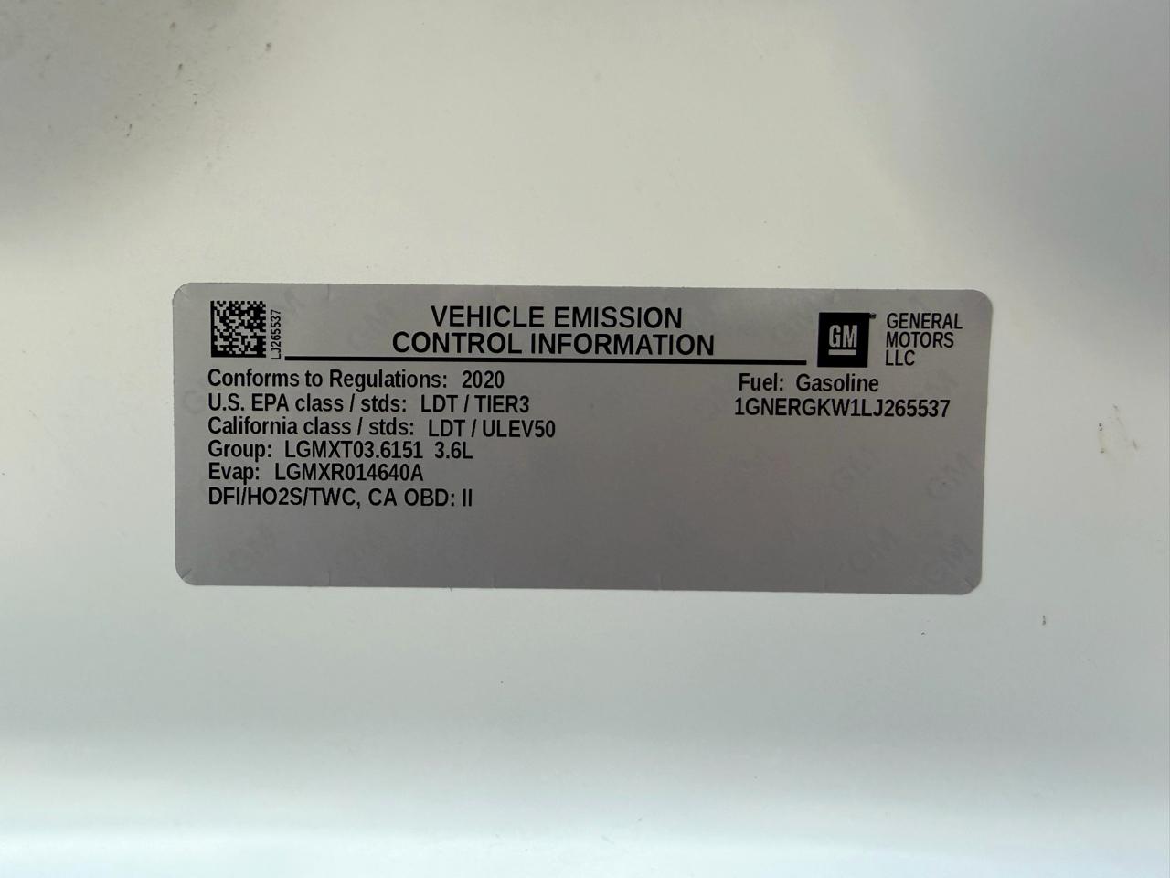 Chevrolet Traverse FWD 4dr LT Cloth w/1LT 2020