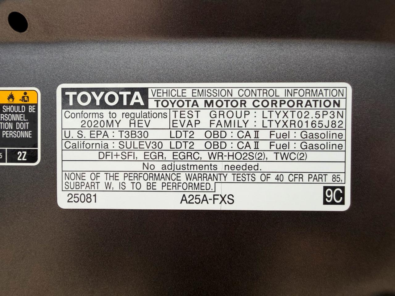 Toyota RAV4 Hybrid XSE AWD (Natl) 2020