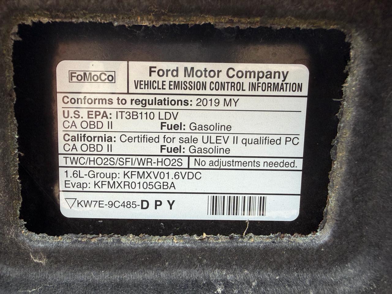 Ford Fiesta SE Hatch 2019