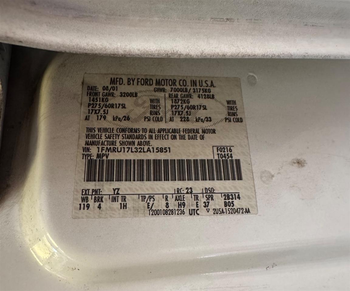 Ford Expedition 119" WB Eddie Bauer 2002