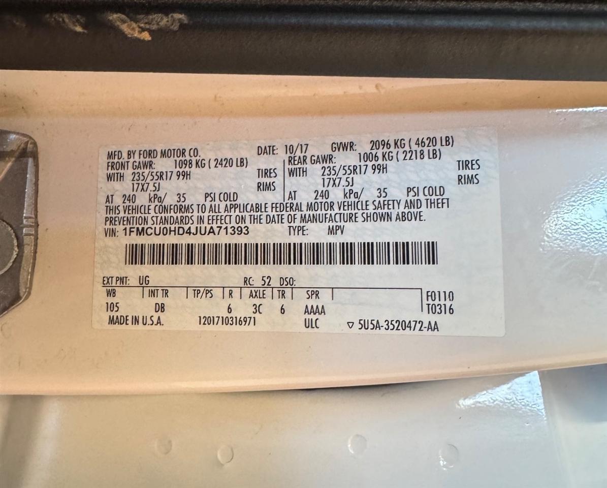 Ford Escape SEL FWD 2018