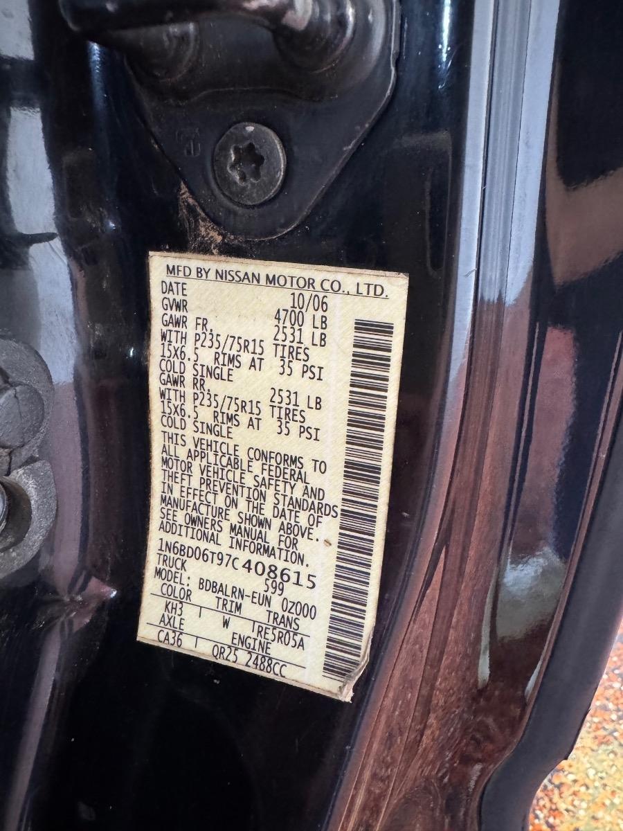 Nissan Frontier 2WD King Cab Auto XE 2007