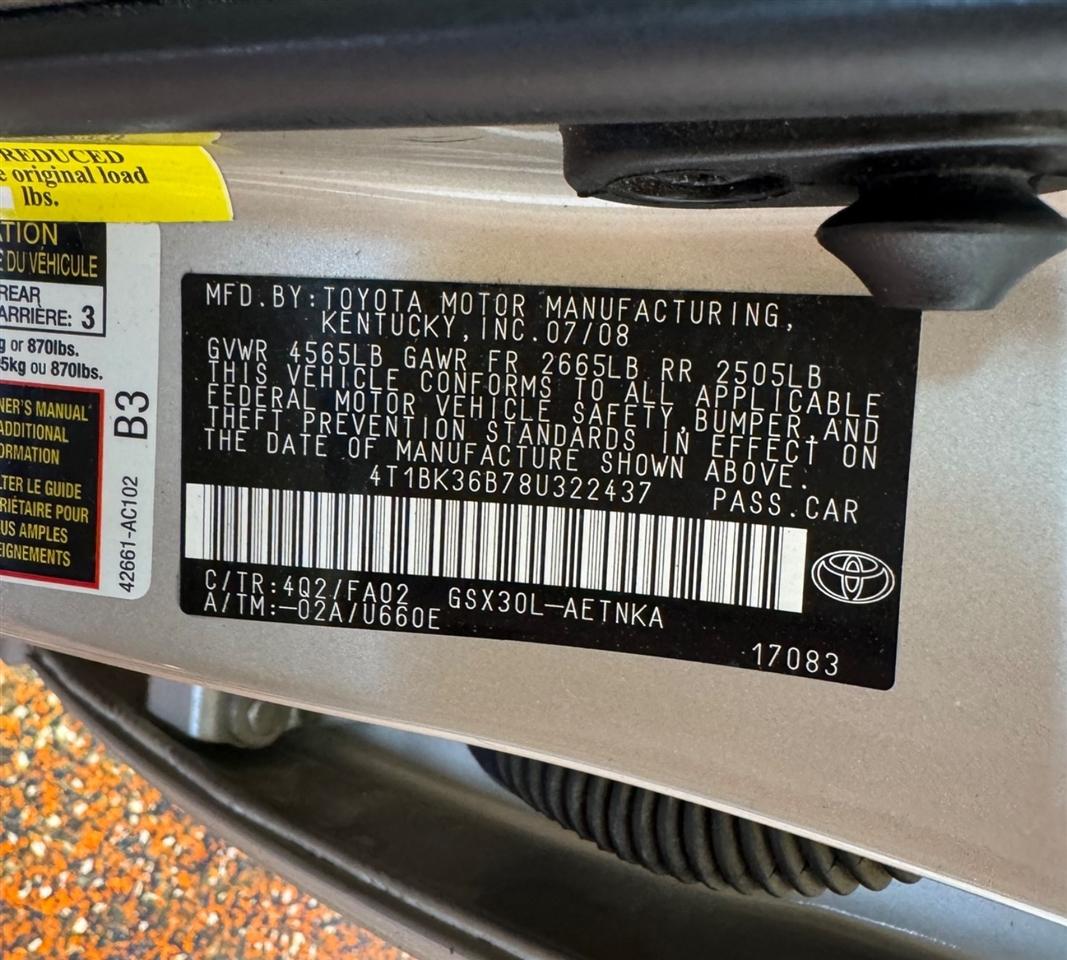 Toyota Avalon 4dr Sdn Touring (Natl) 2008