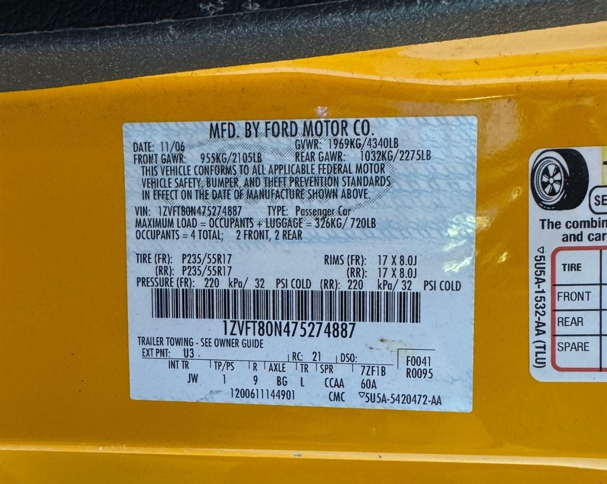 Ford Mustang 2dr Cpe Premium 2007