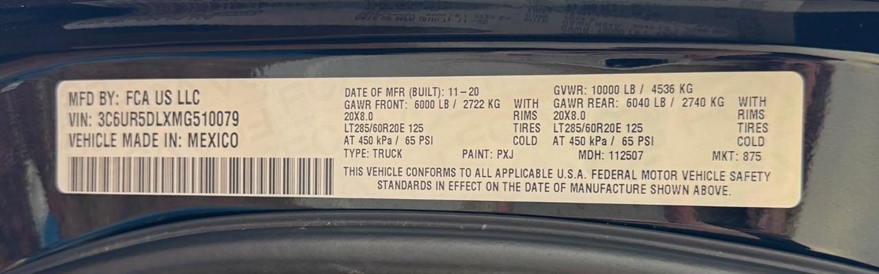 RAM 2500 Lone Star 4x4 Crew Cab 6'4" Box 2021