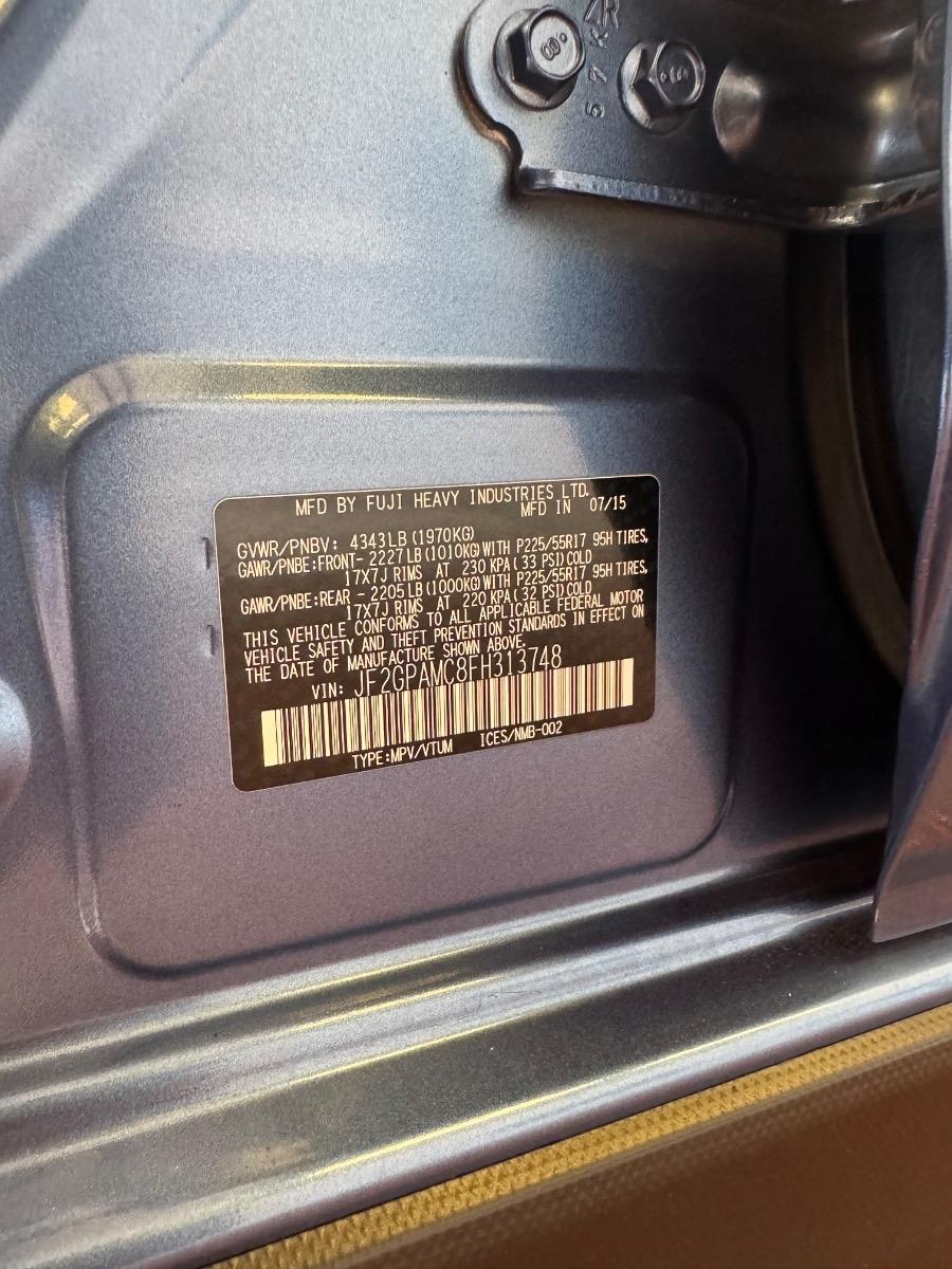 Subaru XV Crosstrek 5dr CVT 2.0i Limited 2015