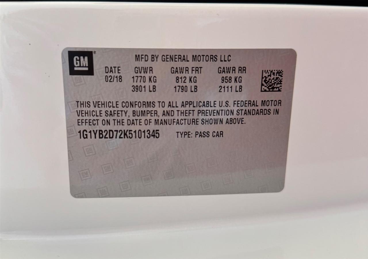 Chevrolet Corvette 2dr Stingray Cpe w/1LT 2019