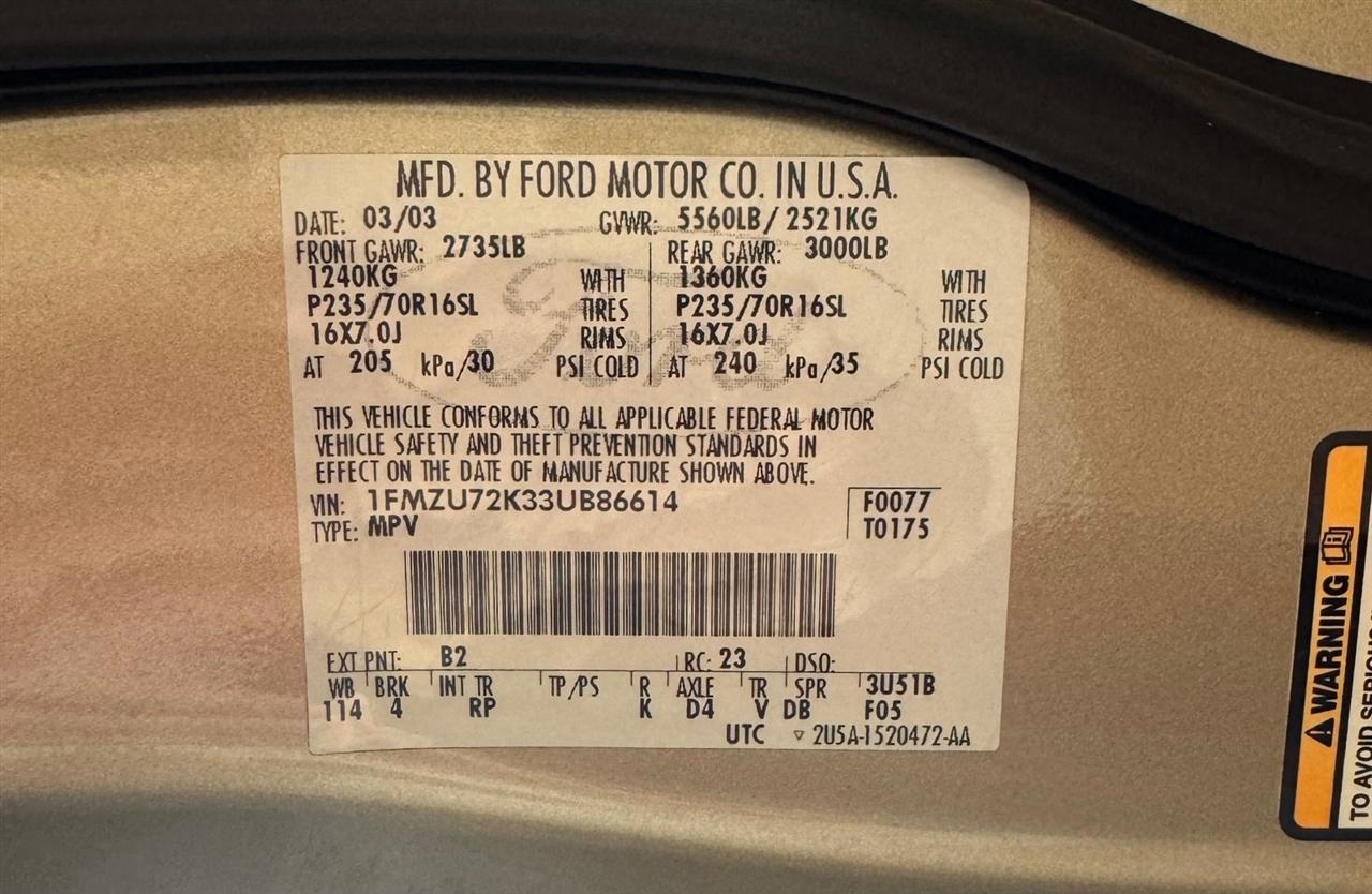 Ford Explorer 4dr 114" WB 4.0L XLS 4WD 2003