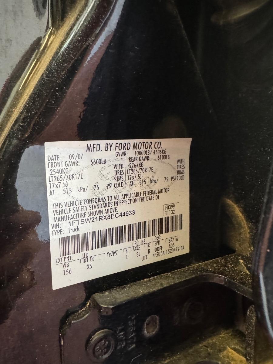 Ford Super Duty F-250 SRW 4WD Crew Cab 156" XL 2008