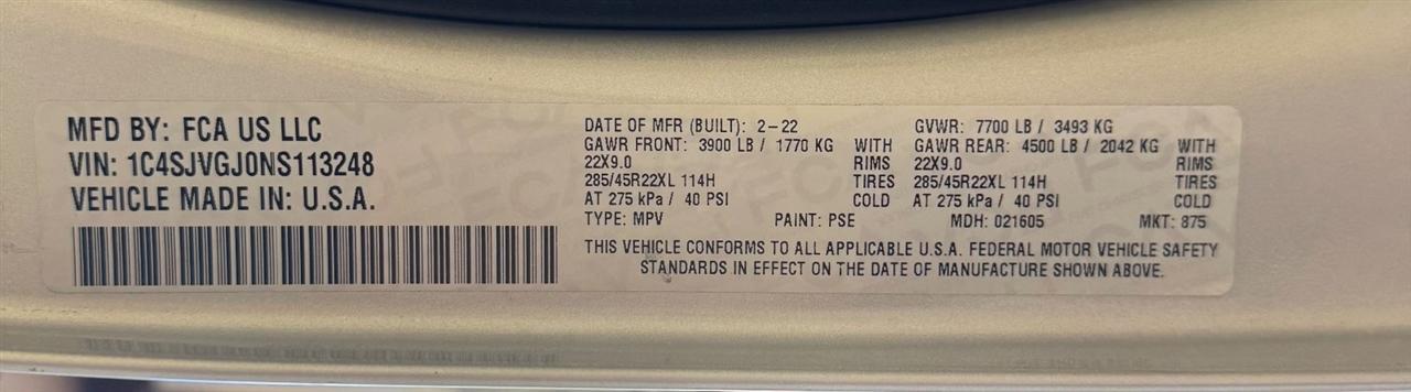 Jeep Grand Wagoneer Series III 4x4 2022