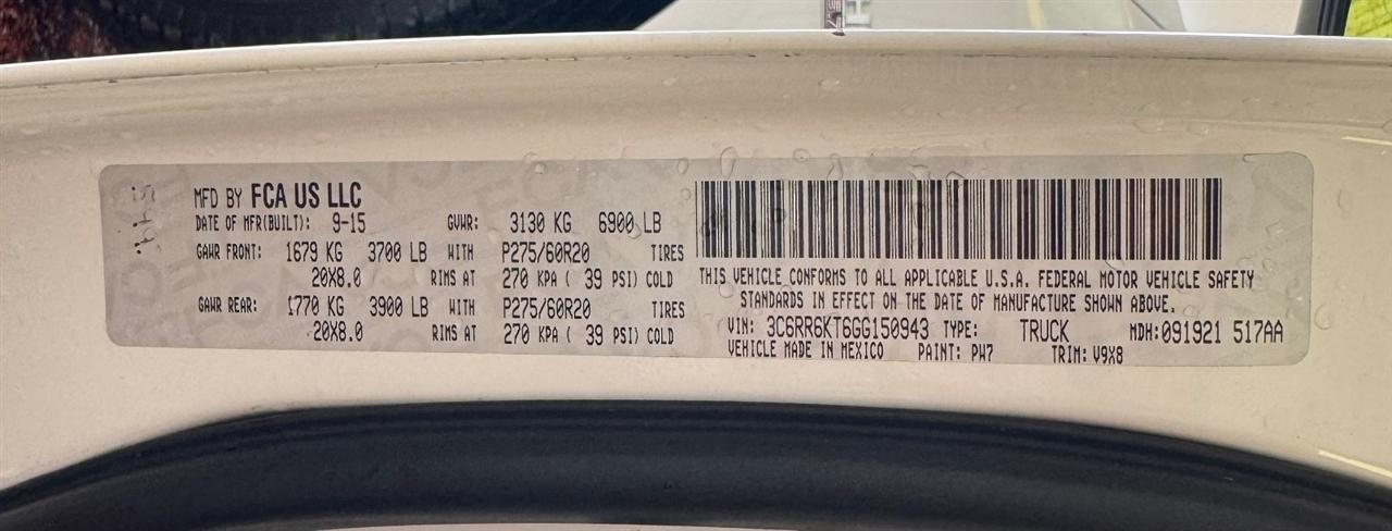 RAM 1500 2WD Crew Cab 140.5" Tradesman 2016