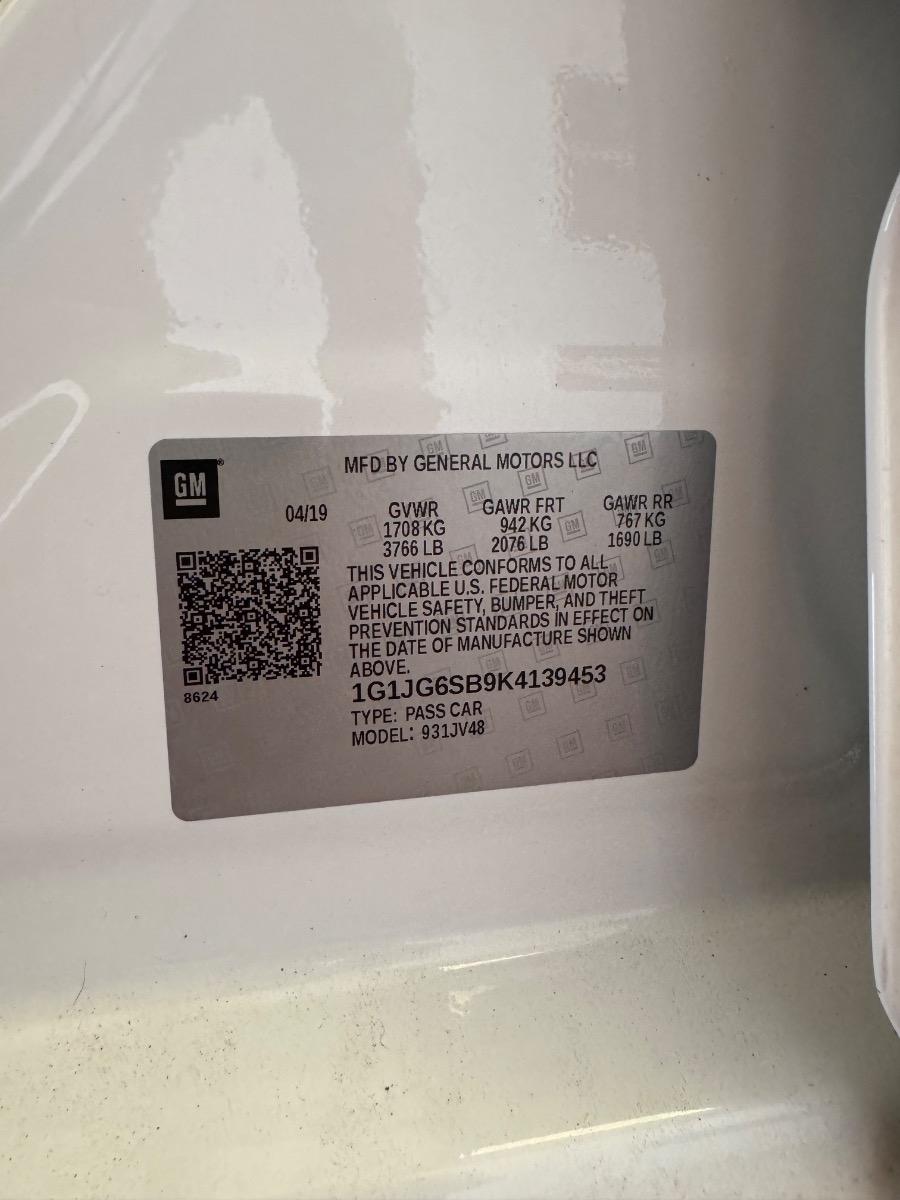 Chevrolet Sonic 5dr HB Auto LT w/1FL 2019