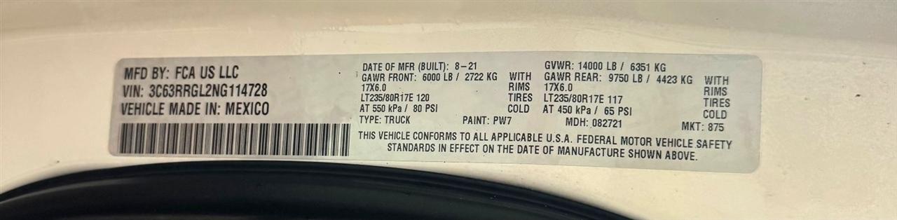 RAM 3500 Tradesman 4x4 Crew Cab 8' Box 2022