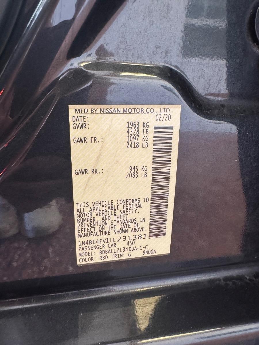 Nissan Altima 2.5 SL Sedan 2020