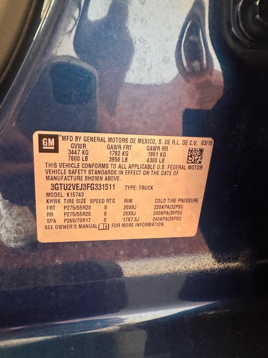 GMC Sierra 1500 4WD Crew Cab 153.0" SLT 2015