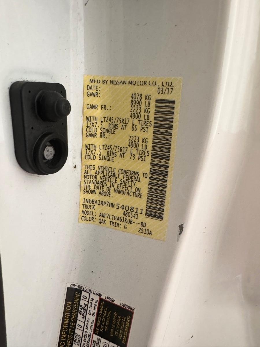 Nissan Titan XD 4x4 Diesel Single Cab SV 2017