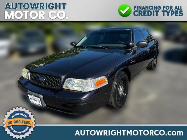Black 2009 Ford Crown Victoria Police Interceptor Sedan Rear-Wheel Drive Automatic
