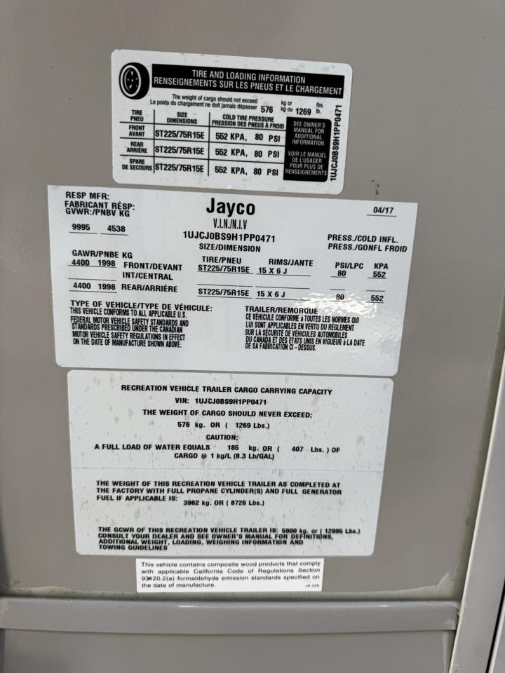 Jayco Eagle  2017