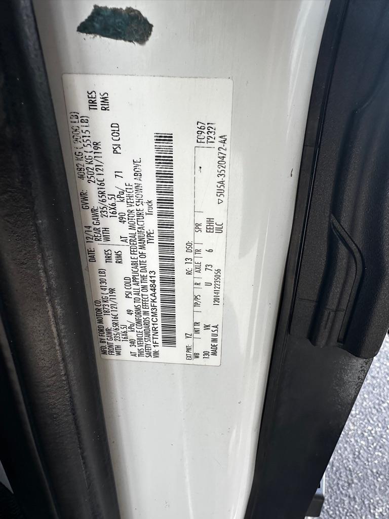 Ford Transit Cargo Van T-250 130" Med Rf 9000 GVWR Sliding RH Dr 2015
