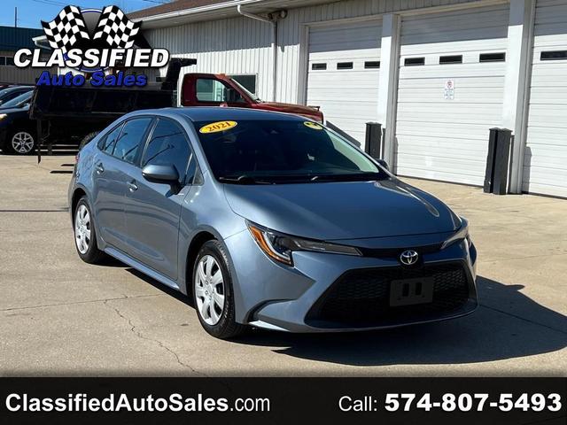 Blue 2021 Toyota Corolla LE FWD Sedan Front-Wheel Drive Continuously Variable Transmission